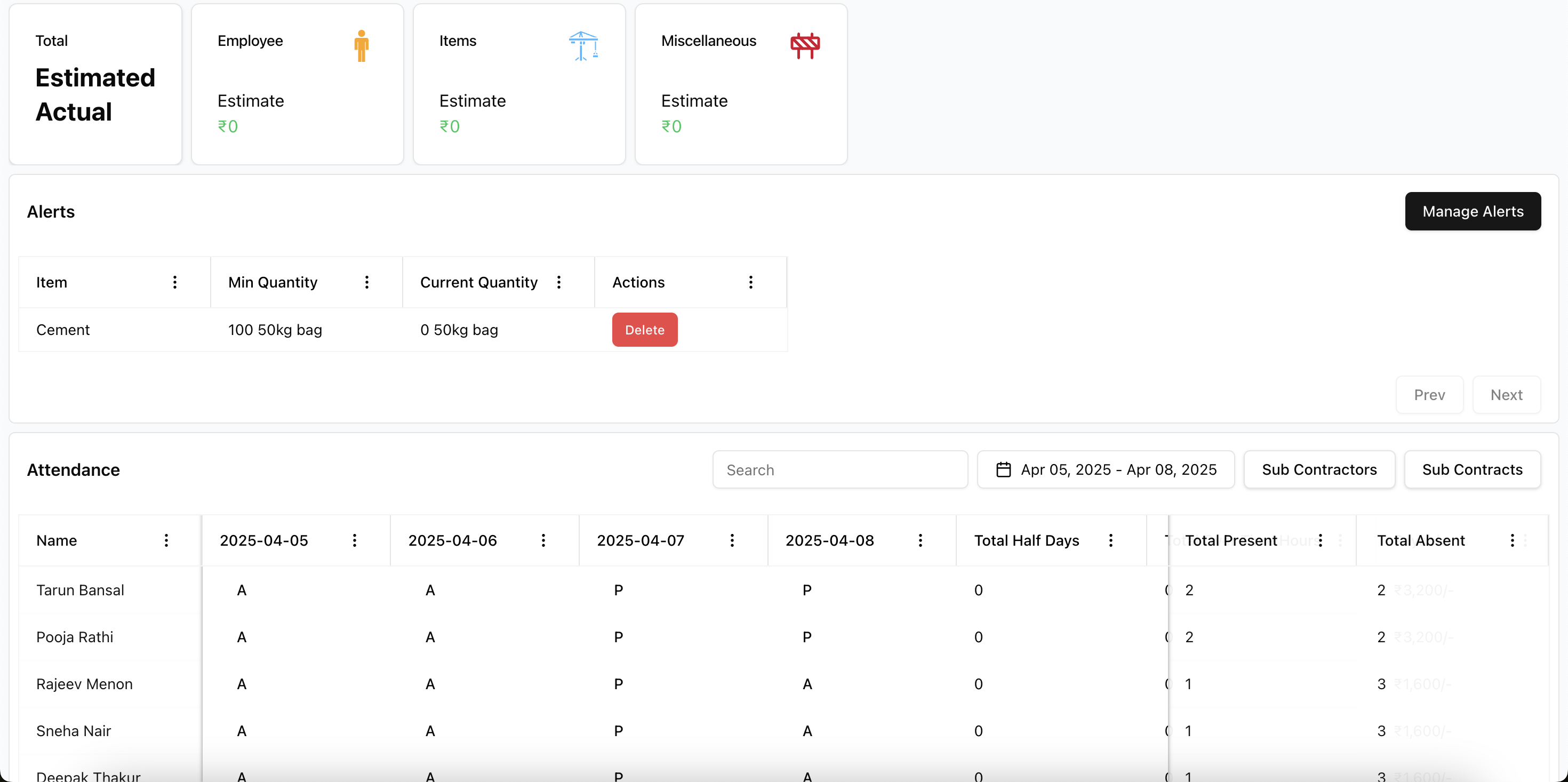 Real-Time Site Tracking